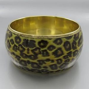 Cute cheetah print bangle bracelet